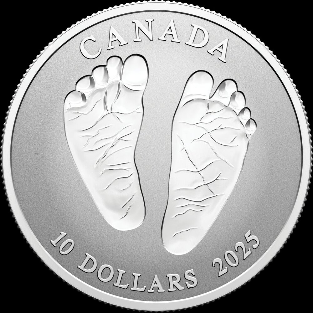 $10 Fine Silver Coin - Welcome to the World!  Baby Feet (2025)